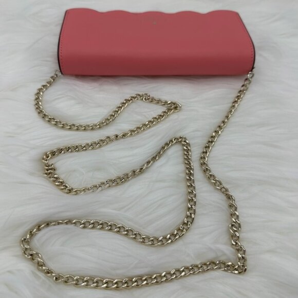 NWOT Kate Spade Gemma in Deep Hibiscus Smooth Leather Wallet on a Chain - Picture 10 of 15